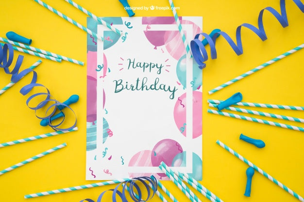 Celebration Card Decoration Psd
