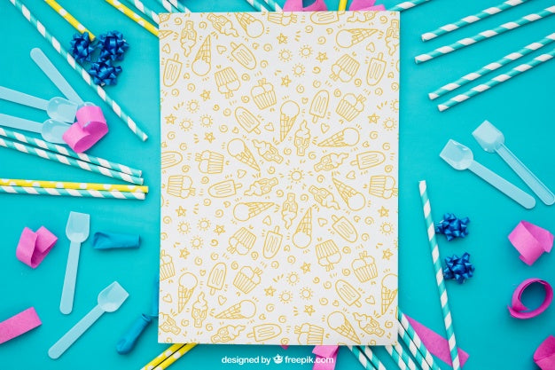 Celebration Composition With Paper Psd