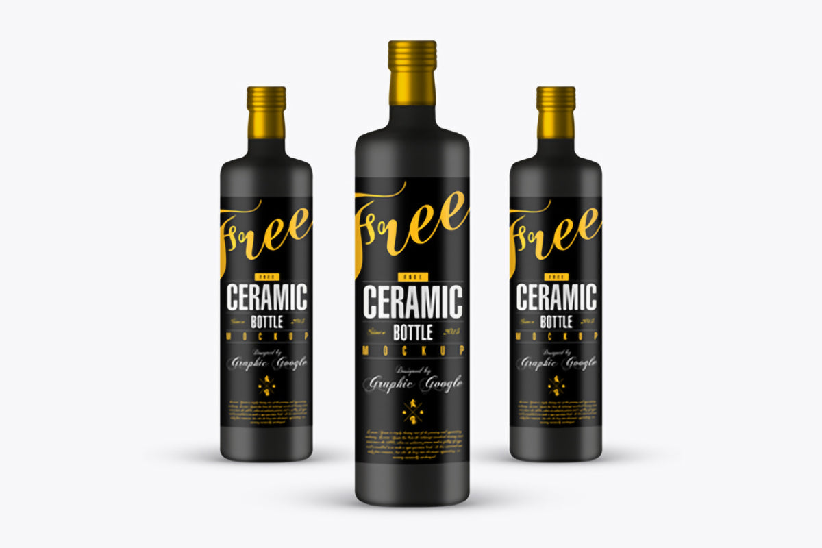 Ceramic Bottle Psd Mockup