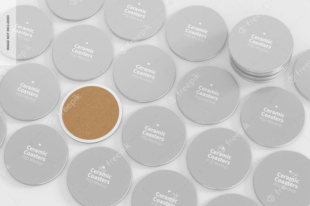 Ceramic Coasters Mockup Psd