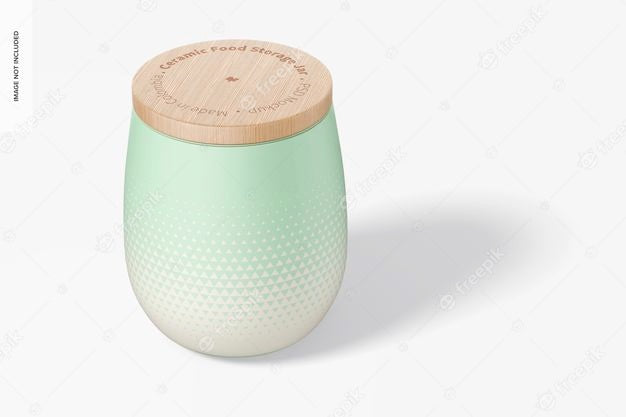 Ceramic Food Storage Jar Mockup Psd