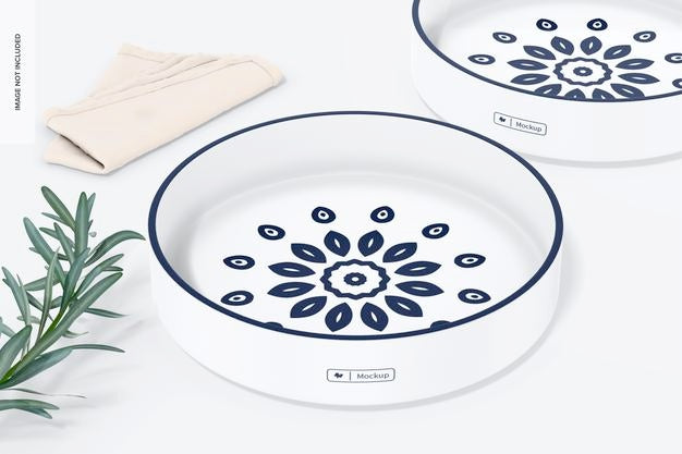 Ceramic Large Plates Mockup Psd