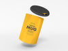 Ceramic Mug With Protective Cover Mockup Psd