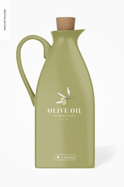 Ceramic Oil Bottle Mockup Psd