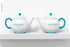 Ceramic Teapots Mockup Psd