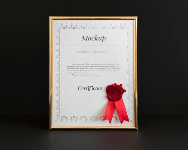 Certificate Concept With Frame Mockup Psd
