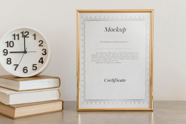Certificate Concept With Frame Mockup Psd
