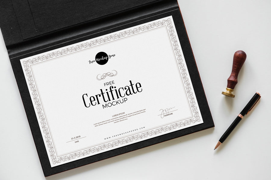 Certificate Mockup Psd