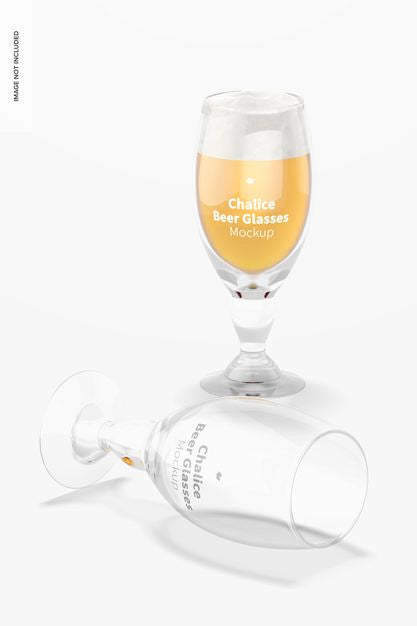 Chalice Beer Glass Mockup Psd