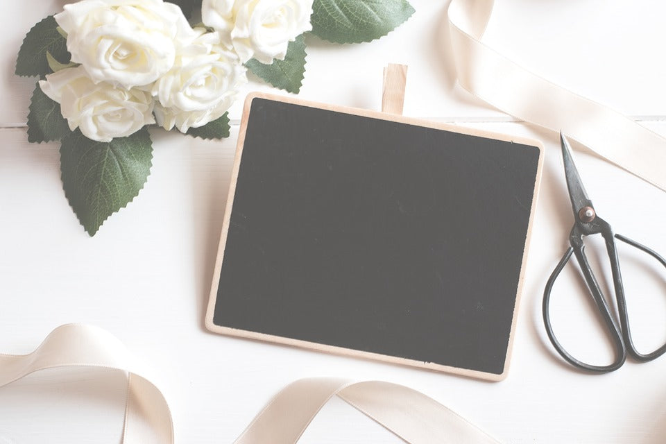 Chalkboard Black Wedding Photo Mockup