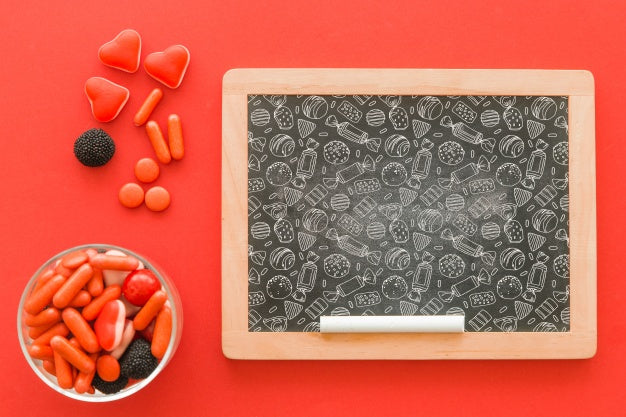 Chalkboard Food Mockup Psd