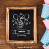 Chalkboard Mockup With Birthday Design Psd