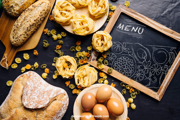 Chalkboard Mockup With Pizza Design Psd