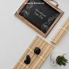Chalkboard With Bamboo Cloths And Plant Psd