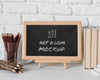 Chalkboard With Message On Desk Psd
