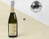 Champagne Bottle Mock-Up And Disco Balls Psd