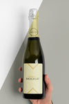 Champagne Bottle Mock-Up Front View Psd