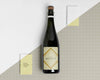 Champagne Bottle Mock-Up Happy New Year Psd