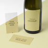 Champagne Bottle Mock-Up High View Business Card Psd