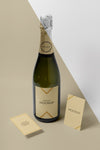 Champagne Bottle Mock-Up High View Psd