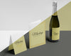 Champagne Bottle Mock-Up Side View Psd