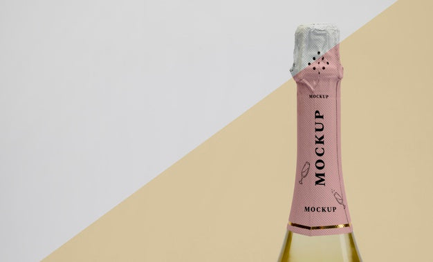 Champagne Bottle With Mock-Up Psd