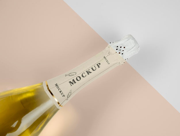 Champagne Bottle With Mock-Up Psd