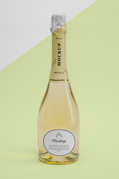 Champagne Bottle With Mock-Up Psd