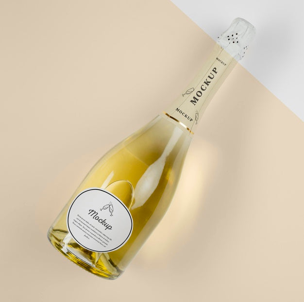 Champagne Bottle Mockup - Rose