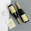 Champagne Bottles Mock-Up Flat Lay Psd