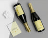 Champagne Bottles Mock-Up With Invitation Psd
