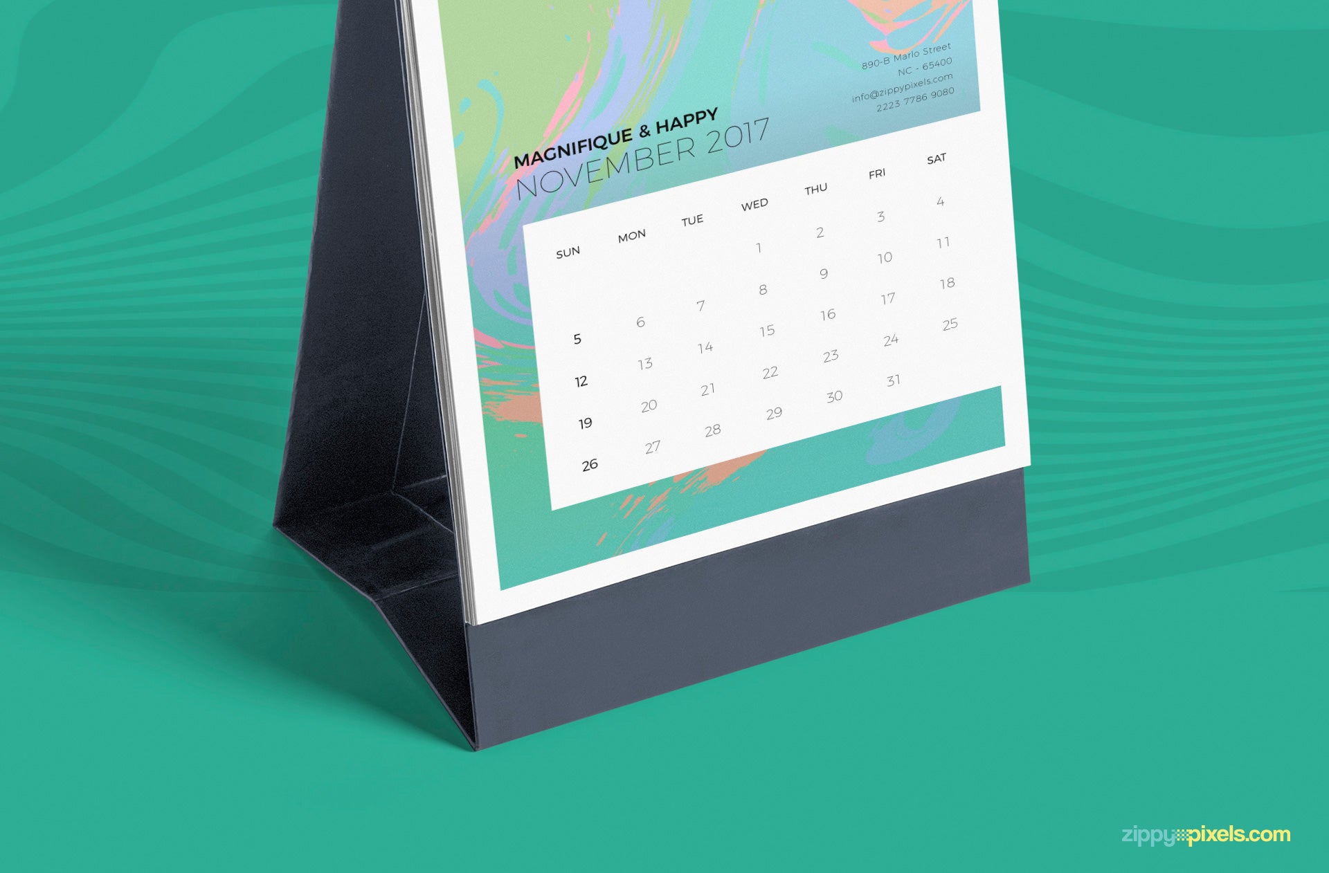 Desk Calendar Mockup PSD