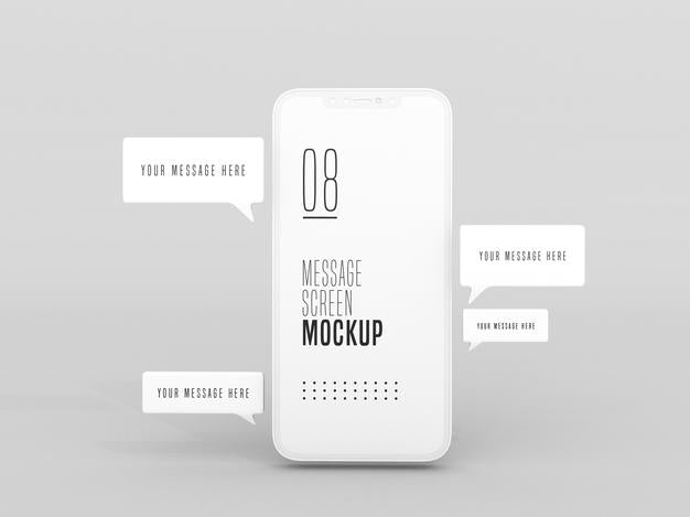 Chat Messaging Conversation On Mobile Phone Mockup Psd