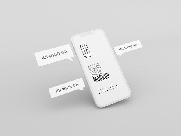 Chat Messaging Conversation On Mobile Phone Mockup Psd