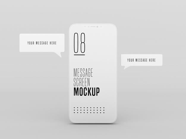 Chat Messaging Conversation On Mobile Phone Mockup Psd