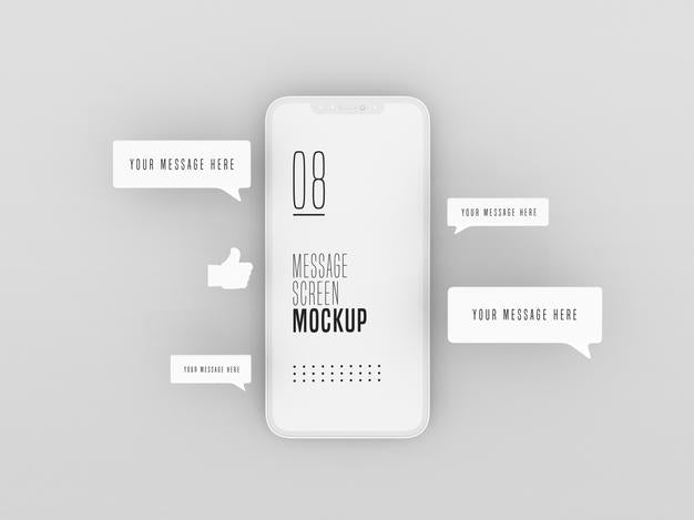 Chat Messaging Conversation On Mobile Phone Mockup Psd