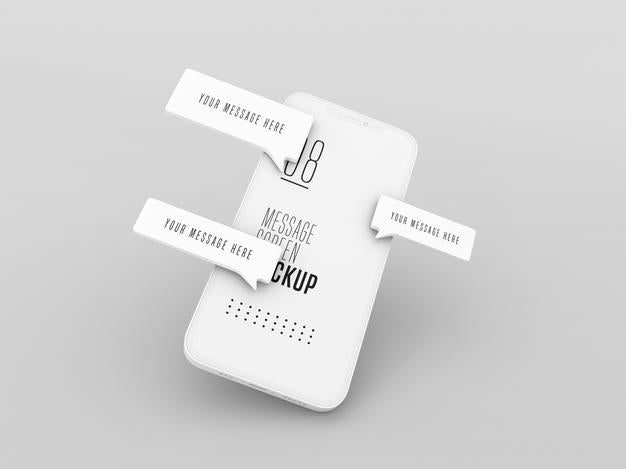 Chat Messaging Conversation On Mobile Phone Mockup Psd