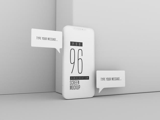 Chat Messaging On Mobile Phone Psd