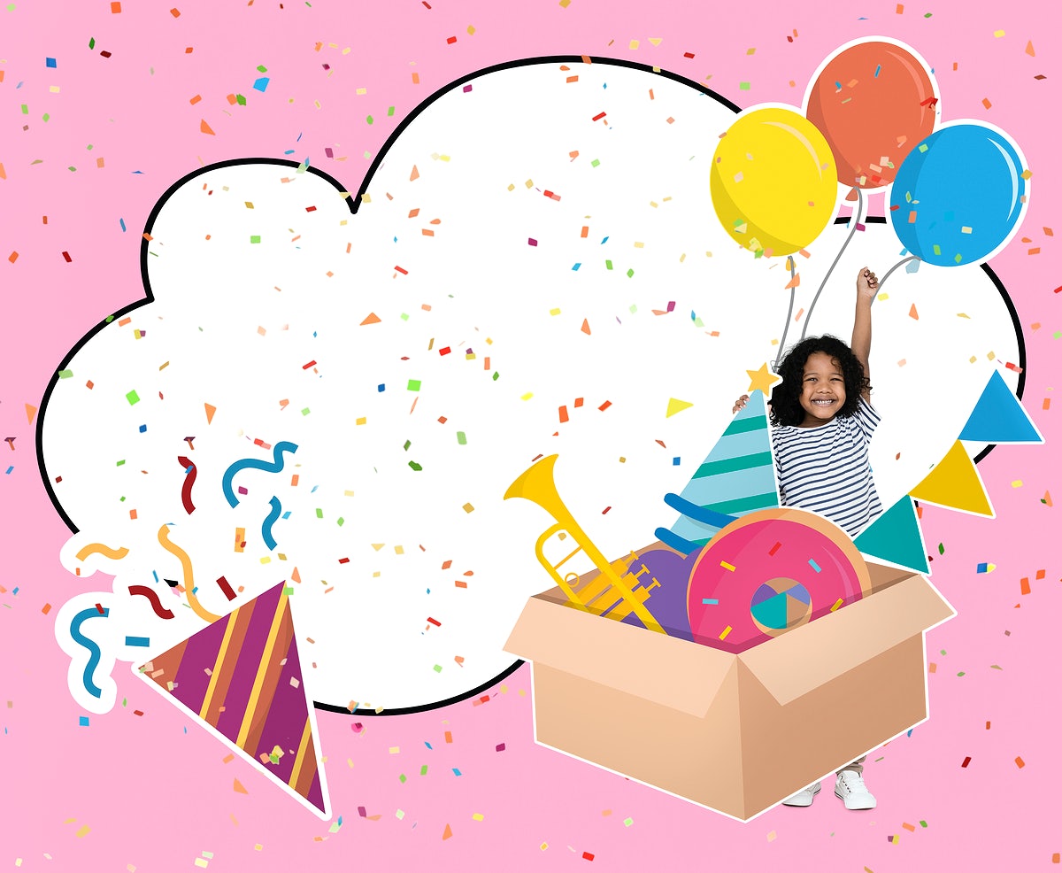 Cheerful Boy With A Celebration Concept