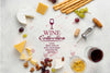 Cheese And Wine Circle Shape Psd