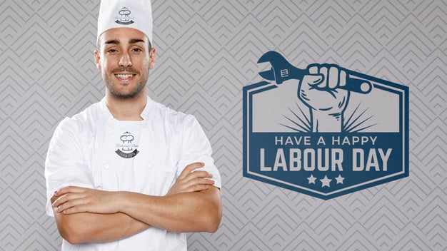 Chef With Arms Crossed Labour Day Psd