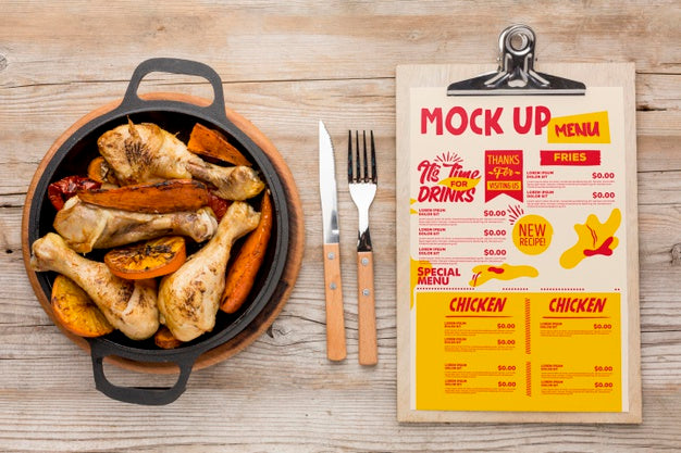 Chicken Meal Assortment Mock-Up Psd
