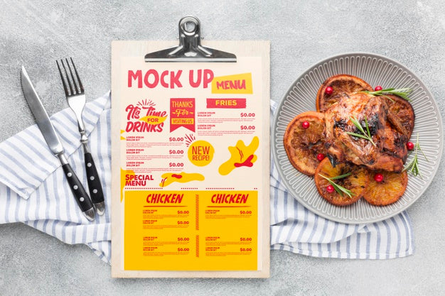Chicken Meal Composition Mock-Up Psd