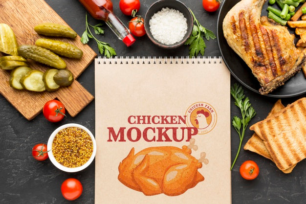 Chicken Meal Composition Mock-Up Psd