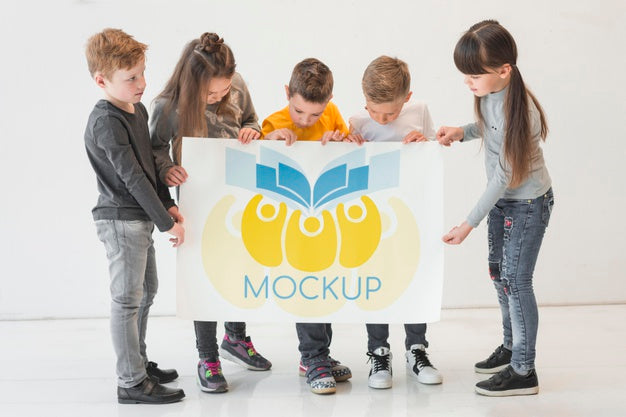 Children Community Concept Mock-Up Psd