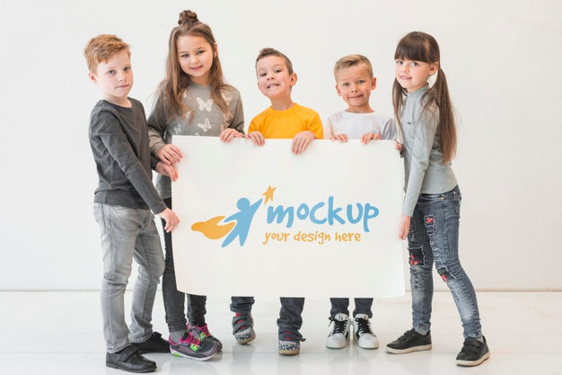 Children Community Concept Mock-Up Psd