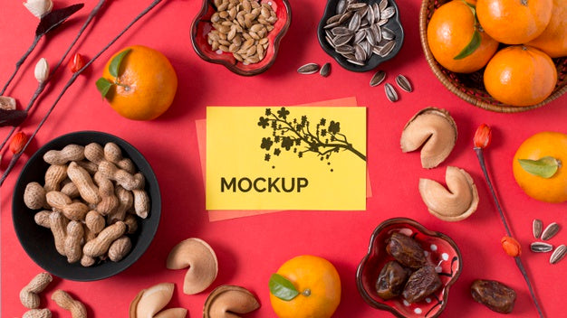 Chinese New Year Concept Mock-Up Psd