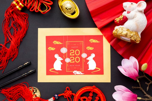 Chinese New Year Concept With Mock-Up Psd