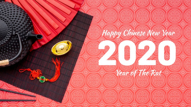 Chinese New Year Concept With Mock-Up Psd