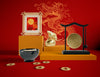 Chinese New Year Golden Rat Illustration Psd